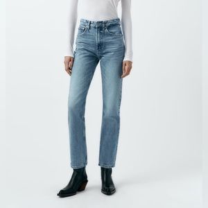 ZARA NWT TRF Straight Leg Jeans with a High Waist
